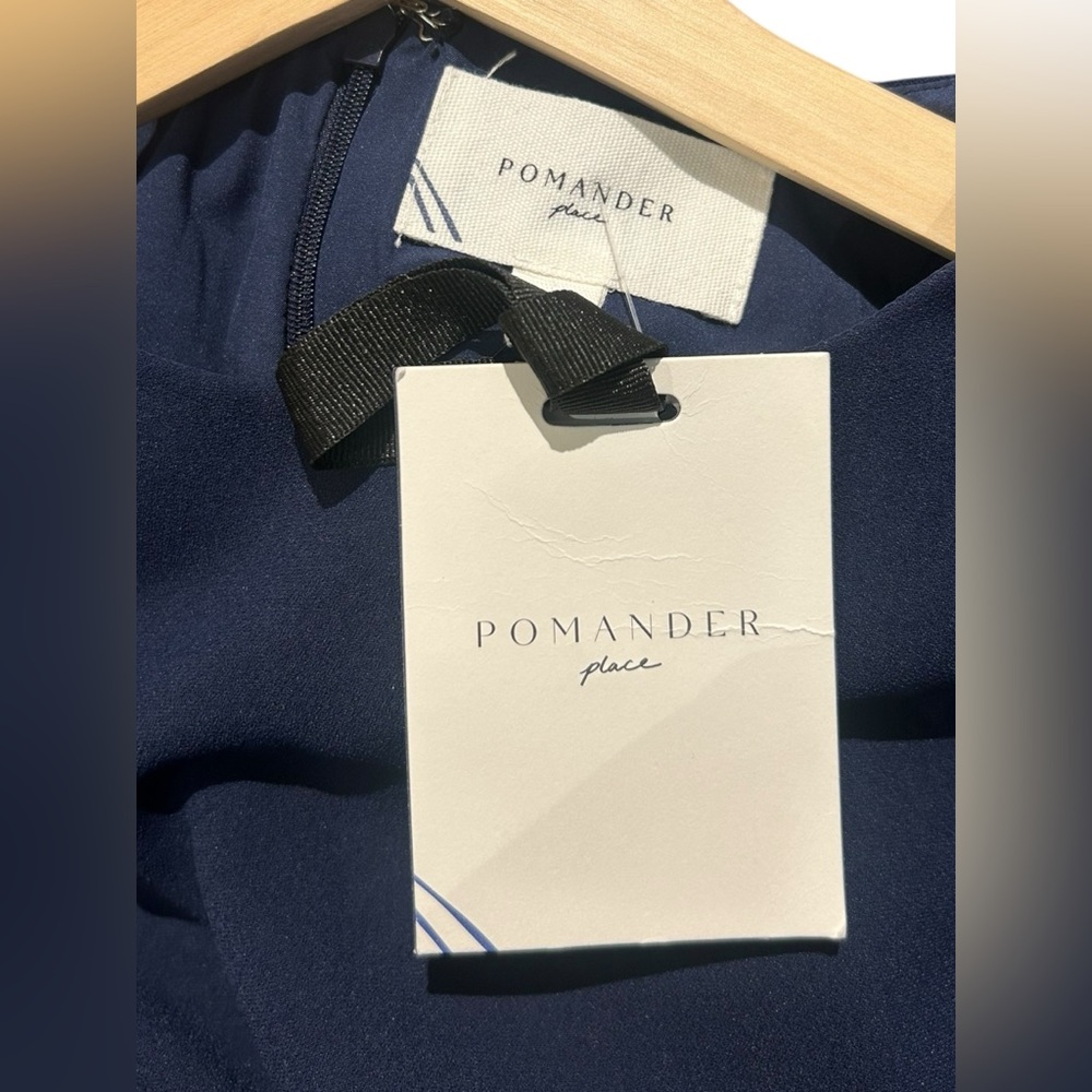Tuckernuck Navy Blue Midi Dress with Capelet - Picture 5 of 6